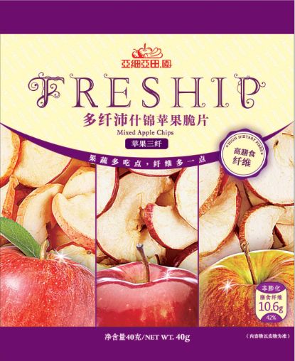 亚细亚田.园多纤沛什锦苹果脆片