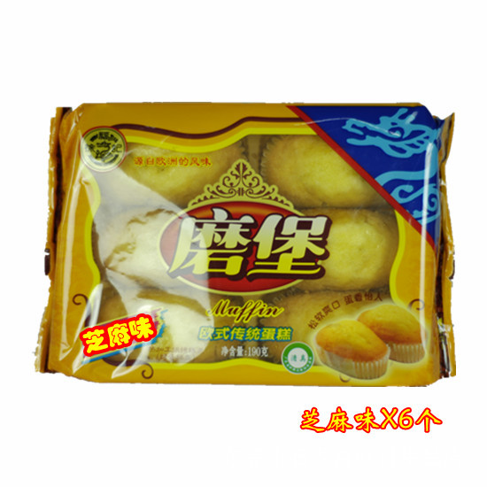 徐福记磨堡欧式传统蛋糕（芝麻味）