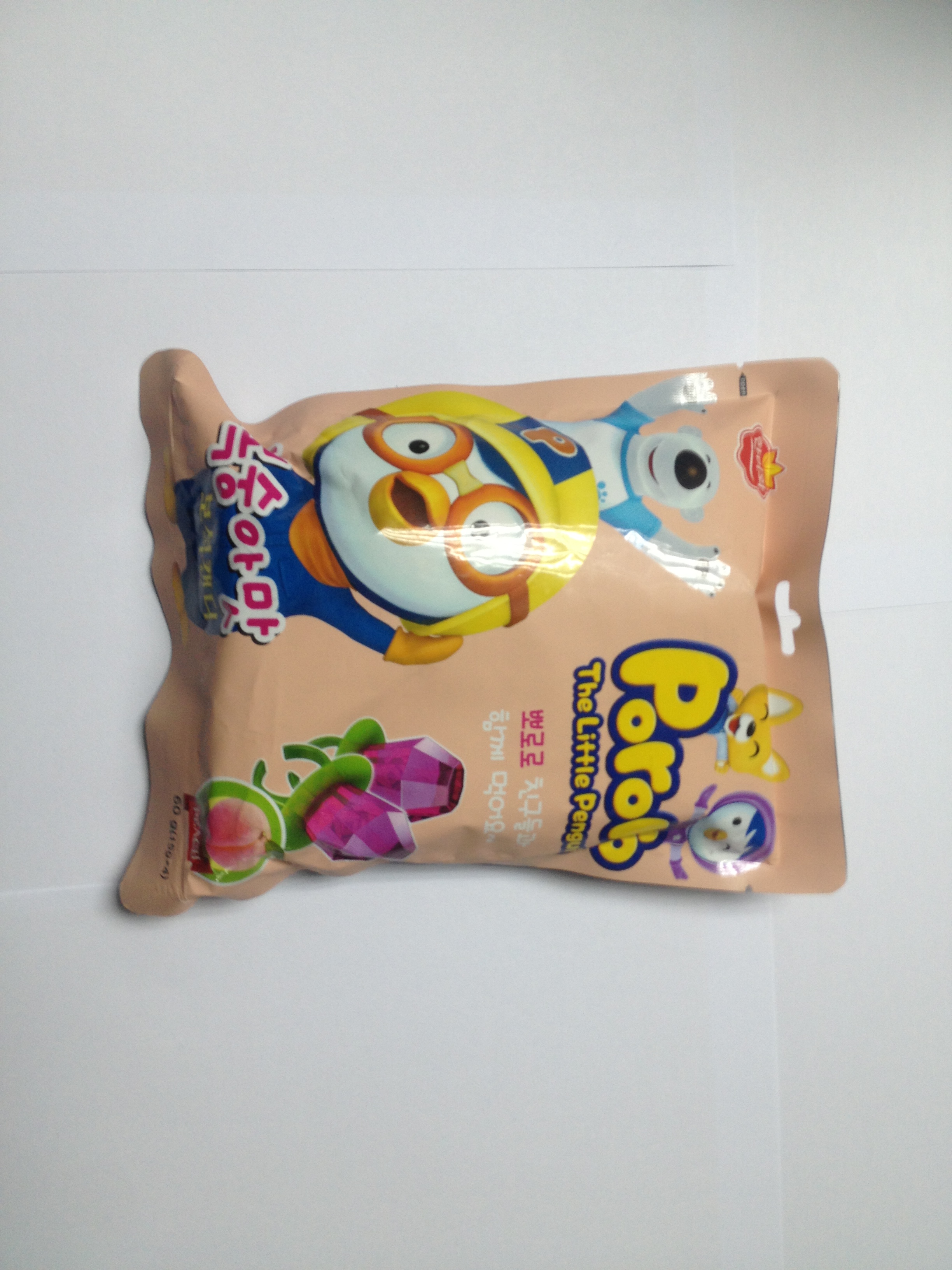 韩美禾啵乐乐桃味宝石戒指糖	