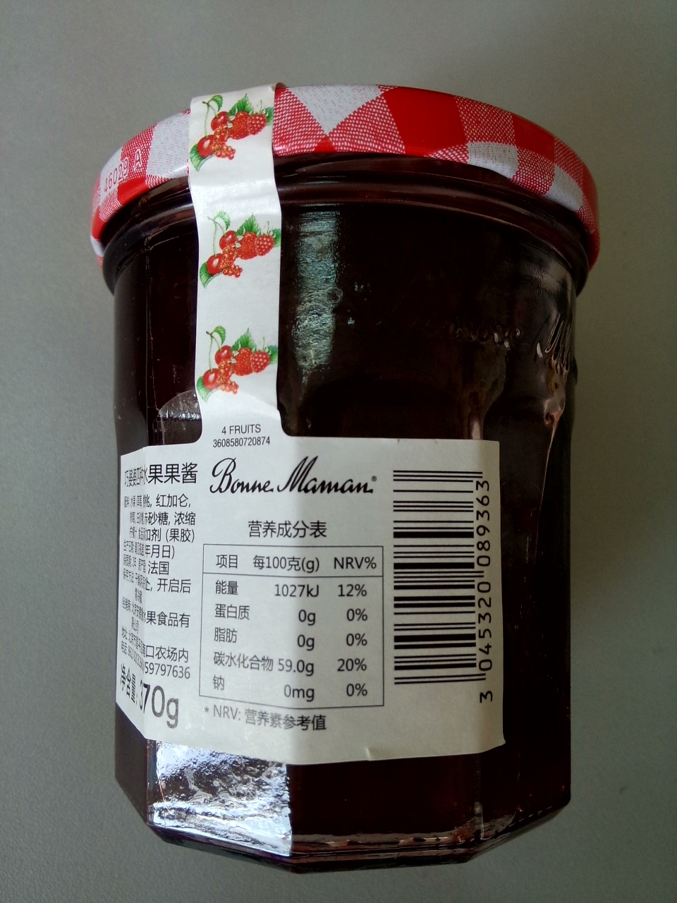 巧婆婆四种水果果酱370g