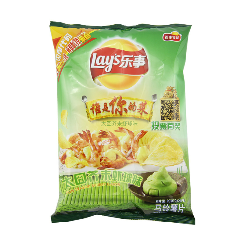 乐事马铃薯片太囧芥末虾球味