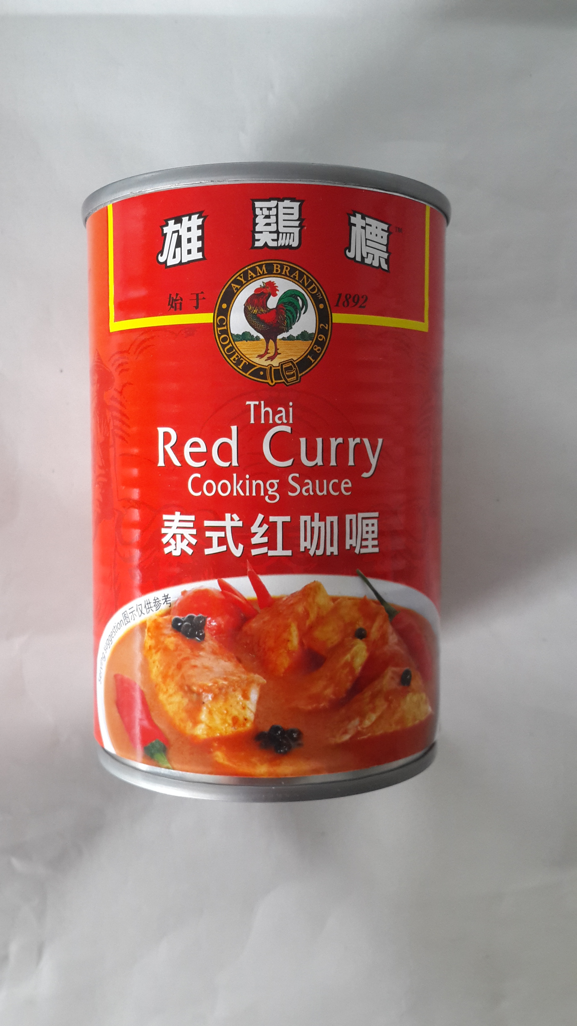 雄鸡标泰式红咖喱罐头