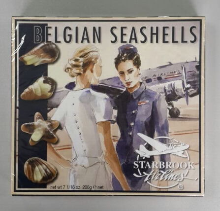 星河航空精选贝壳形巧克力(同事图案）200g