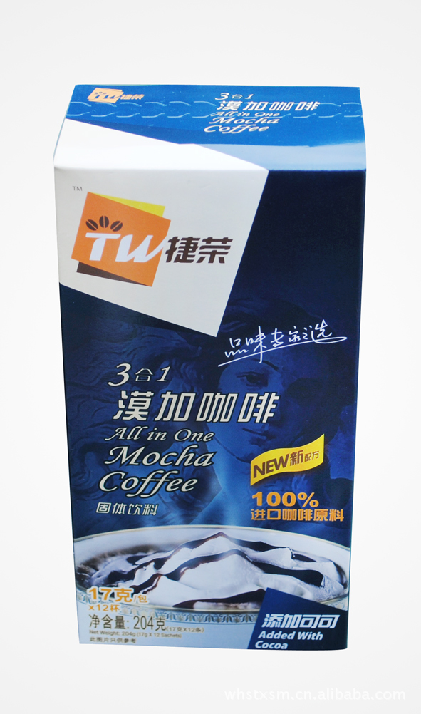 捷茉捷荣三合一漠加咖啡204g17g*12