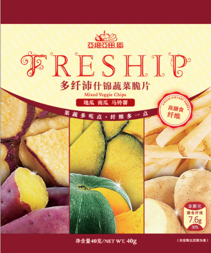 亚细亚田.园多纤沛什锦蔬菜脆片