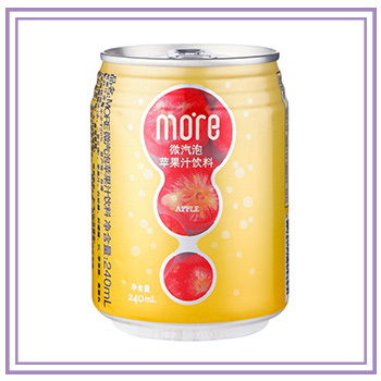 more微气泡苹果汁饮料（罐）