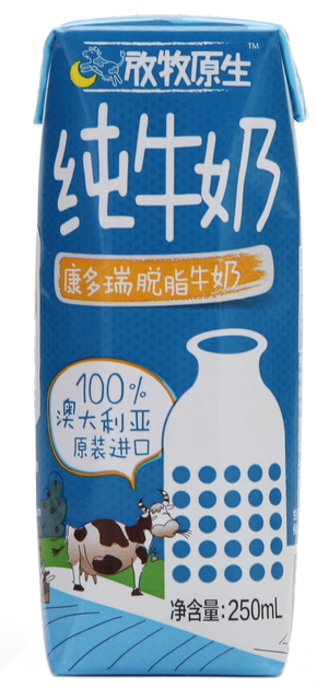 康多瑞脱脂纯牛奶
