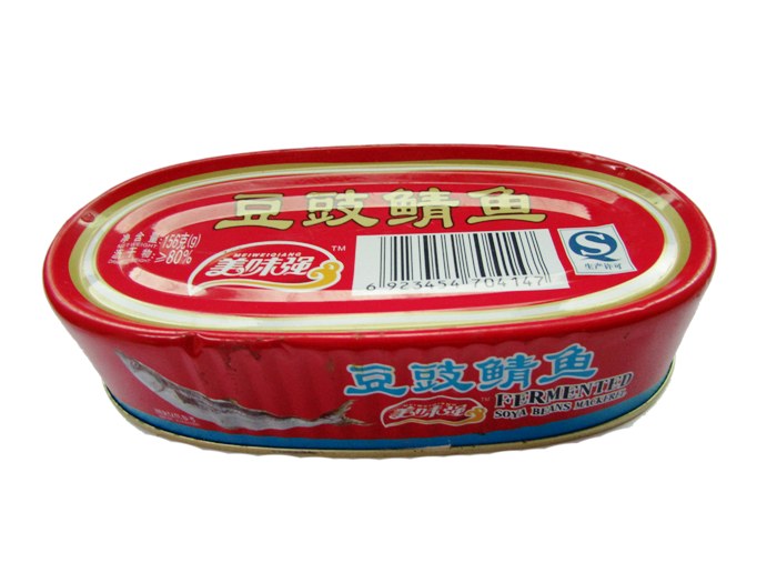 美味强豆豉鲭鱼罐头