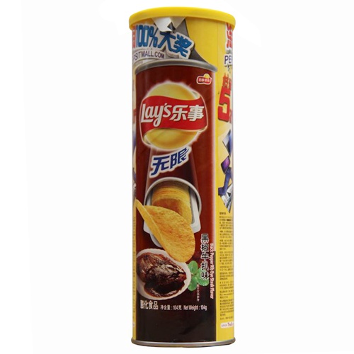 Lay’s/乐事乐事无限黒椒牛扒味104g