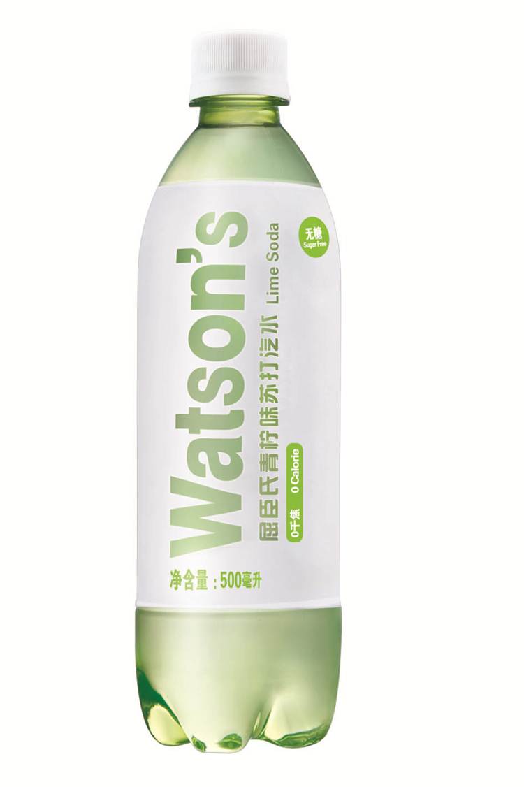 屈臣氏青柠味苏打汽水