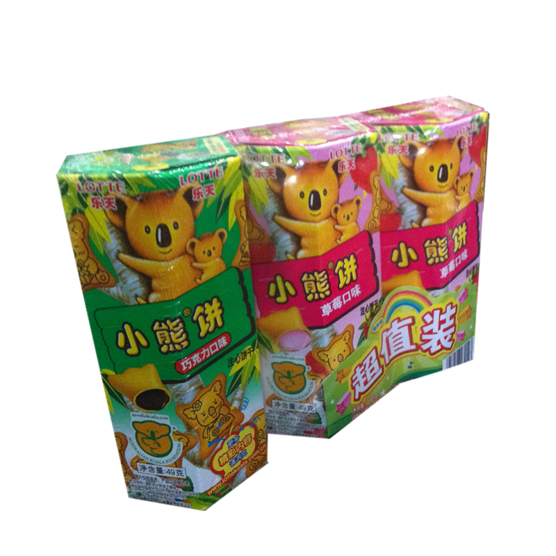 乐天小熊饼注心饼干（巧克力味+草莓味）