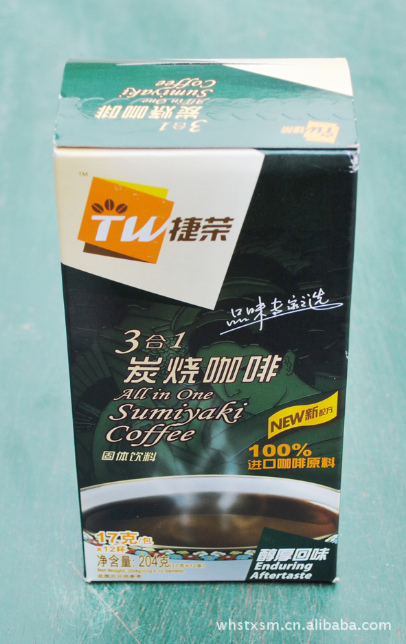 捷茉捷荣炭烧三合一咖啡204g17g*12