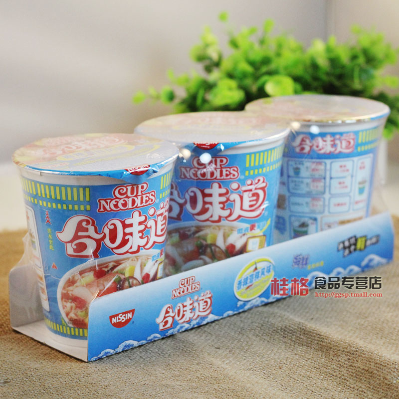 合味道三连杯面香辣海鲜味