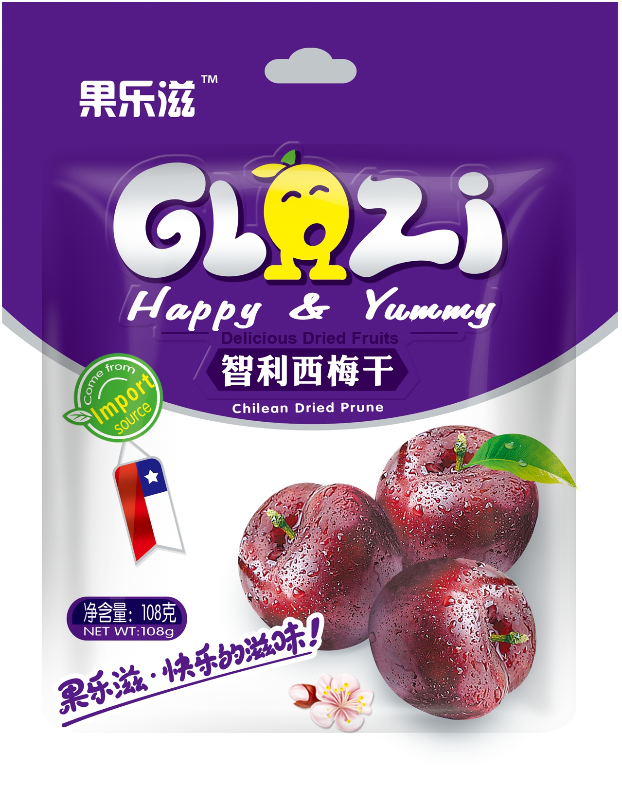 寰洲食品果乐滋智利西梅干