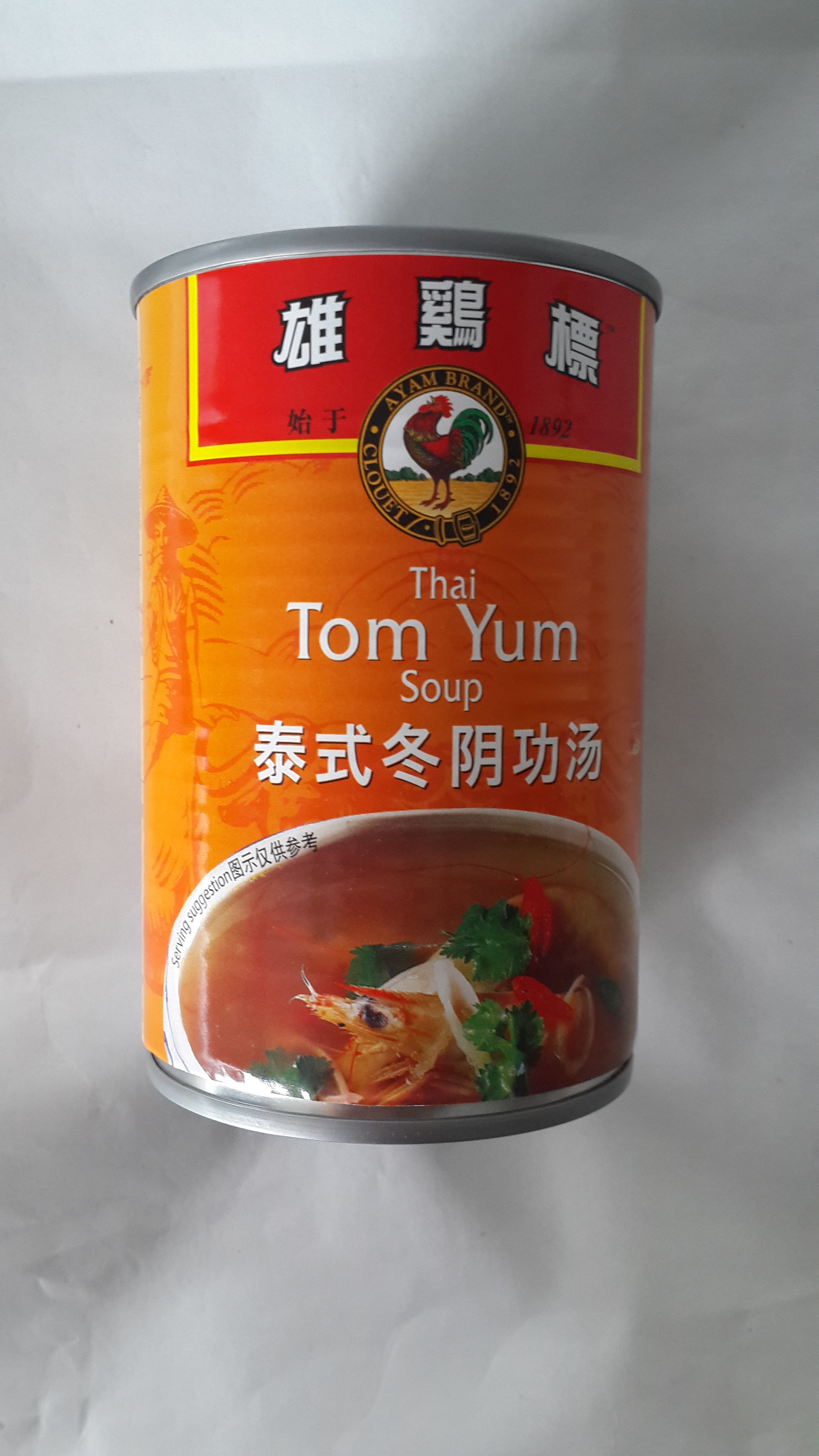 雄鸡标泰式冬阴功汤罐头