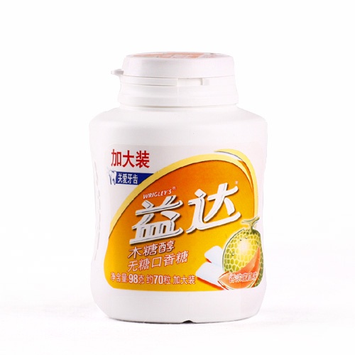 益达木糖醇口香糖香浓蜜瓜味(70粒瓶装)