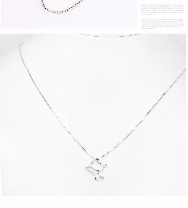 pt950铂金小猫吊坠白金女士项链挂件铂猫仔吊牌链坠铂金卡通吊牌