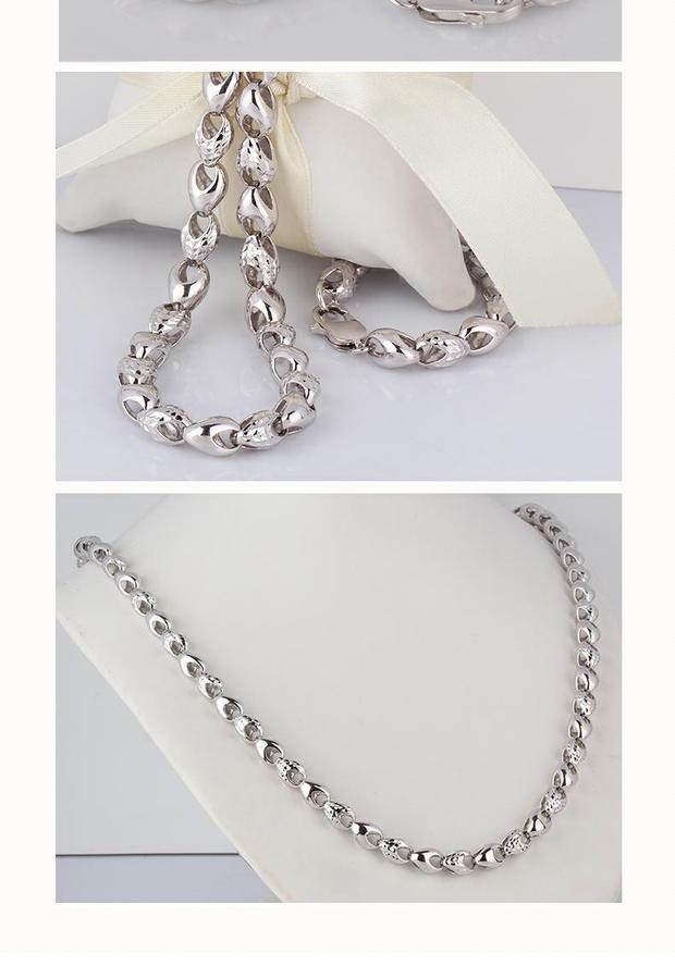 GSUNG吉上吉纯铂金PT950铂金项链男白金颈链时尚郁金香车花链订制