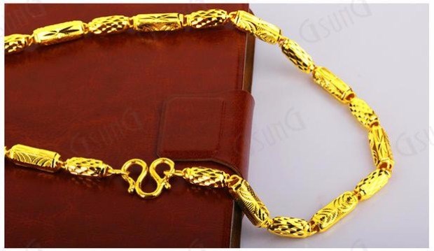 吉上吉GsunG 黄金珠宝产品999足金项链霸气男士婚嫁项链个性定制