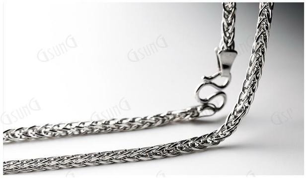 GSUNG掌柜推荐铂金PT950肖邦项链专柜经典白金精品素金颈链