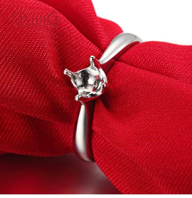 GSUNG铂金PT950钻戒求婚结婚必备女士戒子指环镶钻新款钻石戒指