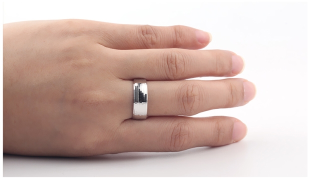 GSUNG铂金PT950情侣对戒多切面闪亮白金戒指男女款铂金戒子手饰