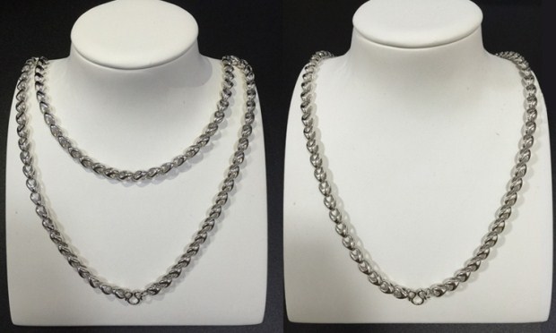 GSUNG铂金PT950男女款光面项链男款大气沉稳全光面郁金香项链颈链