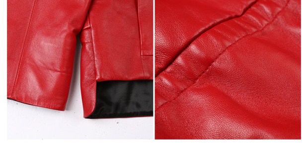 YINER音儿春季新款 时尚圆领短款修身直筒皮衣小外套86319060