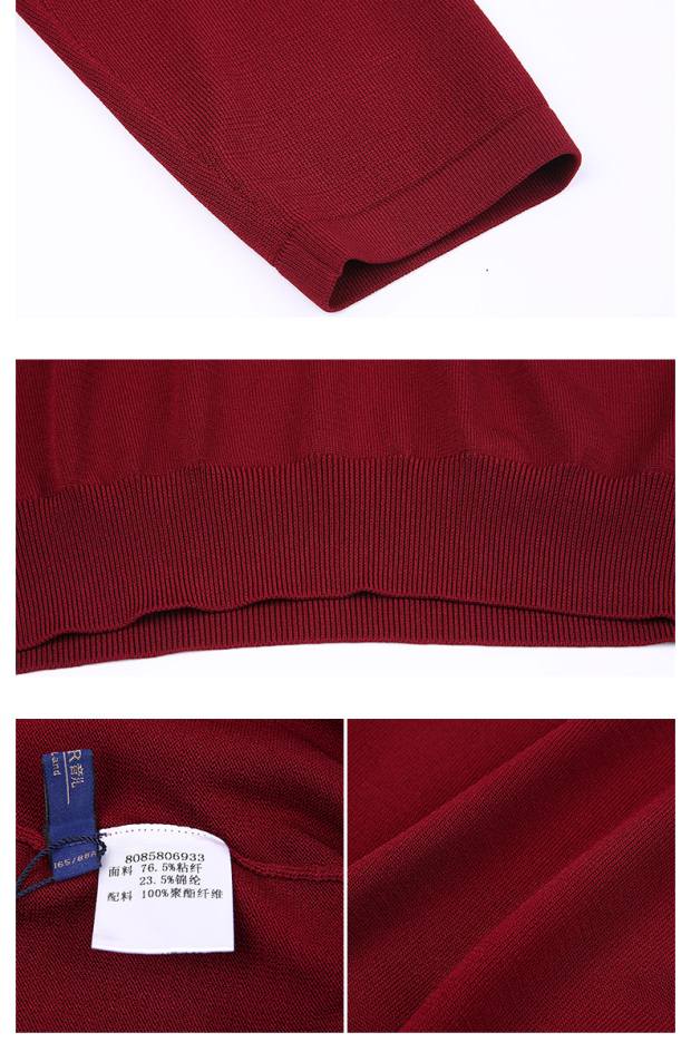 YINER音儿 春季新款 时尚蝴蝶结七分袖修身毛织衫女85806933