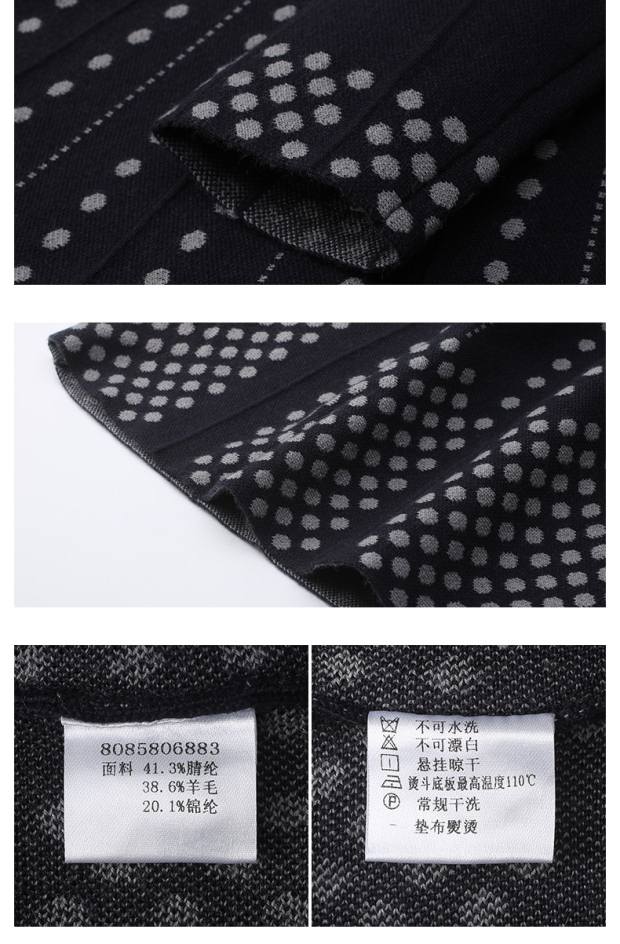 YINER音儿春季新款 宫廷气质百褶波点印花修身连衣裙85806883