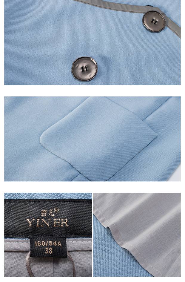 YINER音儿 冬装新款 优雅中长款一粒扣V领羊毛大衣86510226