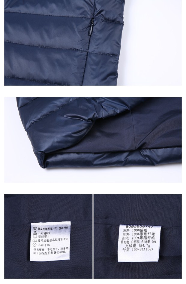 YINER音儿 冬装新款 欧美时尚长款连帽鸭绒羽绒服女85808747