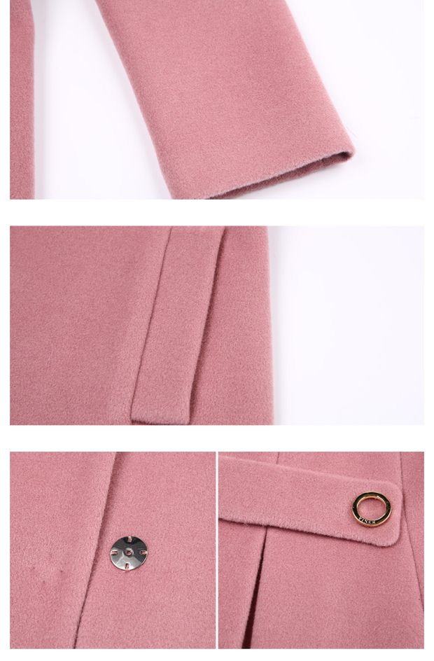 YINER音儿冬新款高端品牌狐狸毛领中长款毛呢外套85881117配