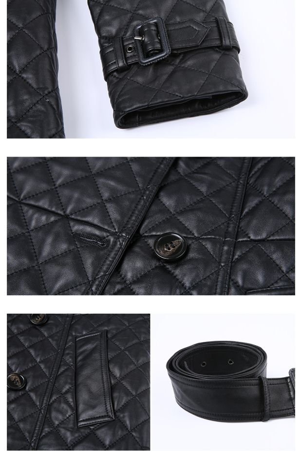 YINER音儿 冬季新款 高端印花中长款收腰皮棉服皮草86319760