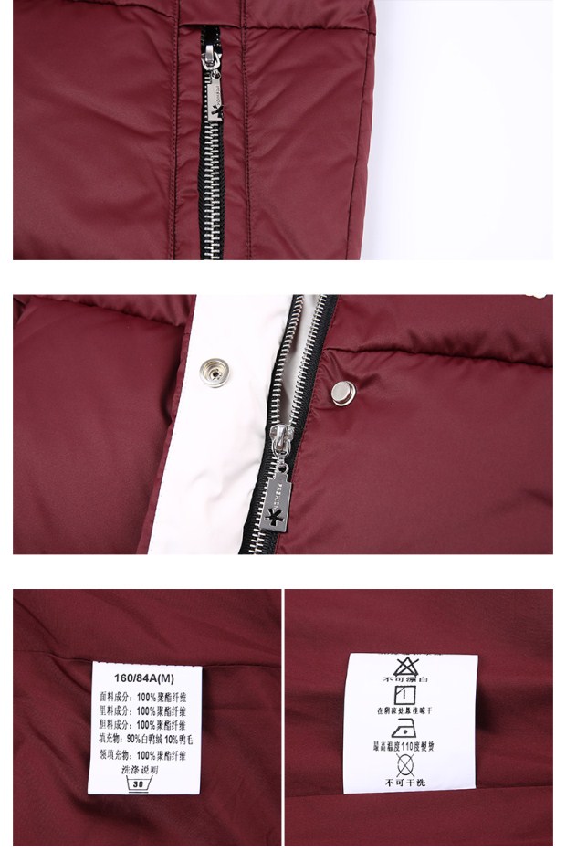 YINER音儿冬季新款 时尚印花茧型长款加厚保暖羽绒服86318050