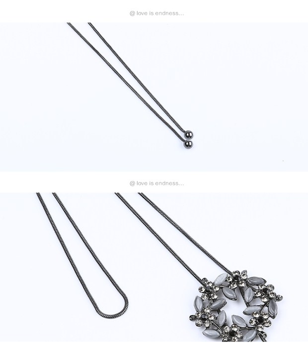 YINER音儿 2016冬装新品 优雅钉珠镶钻项链8c66596040