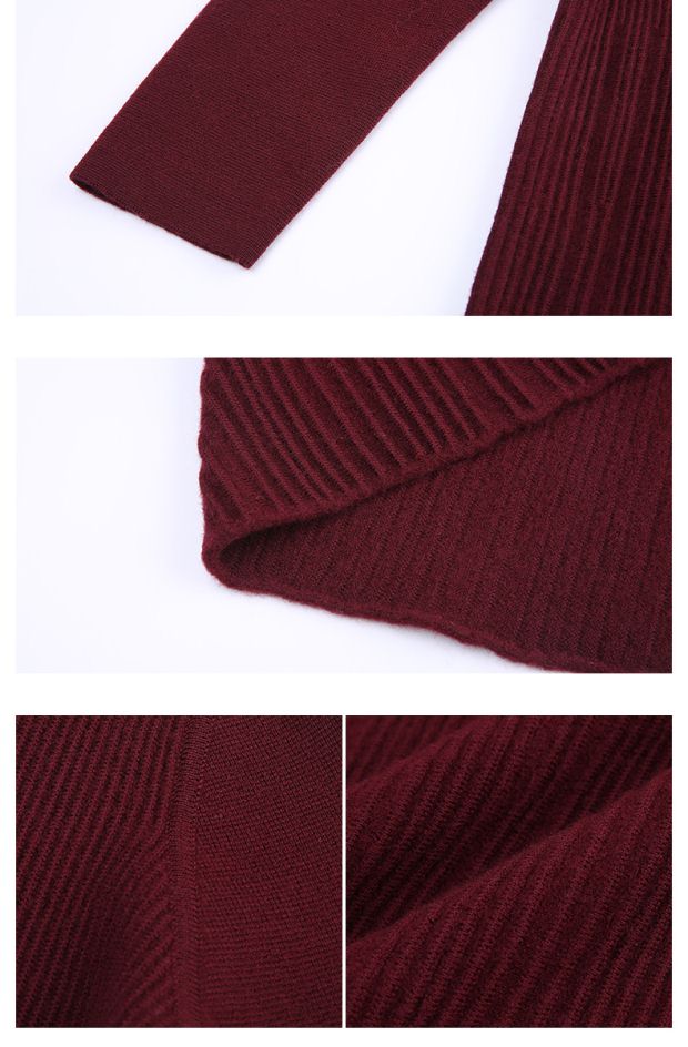 YINER音儿 2017春季新款 羊毛中长款修身套头针织衫86806091