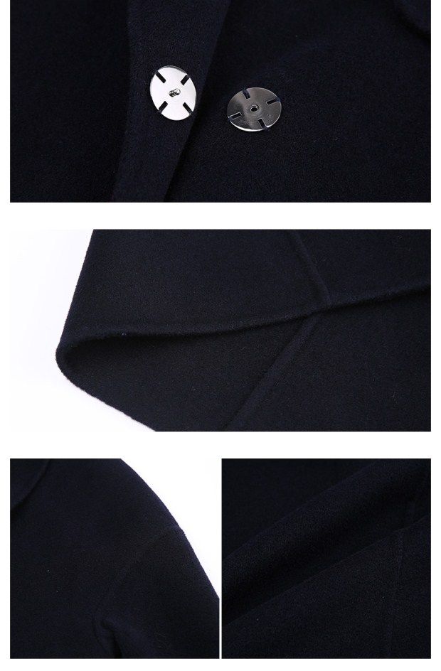 YINER音儿 冬装新款 100%羊毛双面呢外套修身大衣女86580906