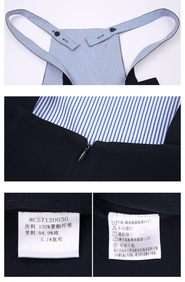 YINER音儿2017春季新款 时尚宽松阔腿背带裤高腰连体裤8C57120030