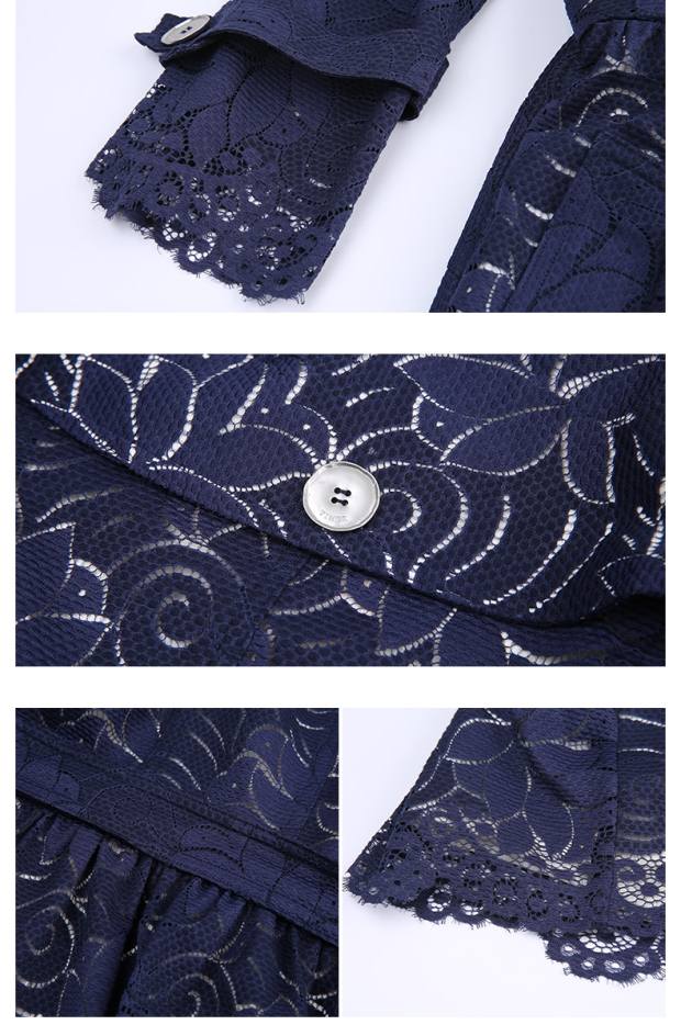 YINER音儿 2017春新款 优雅镂空勾花系带收腰风衣外套8C57107070