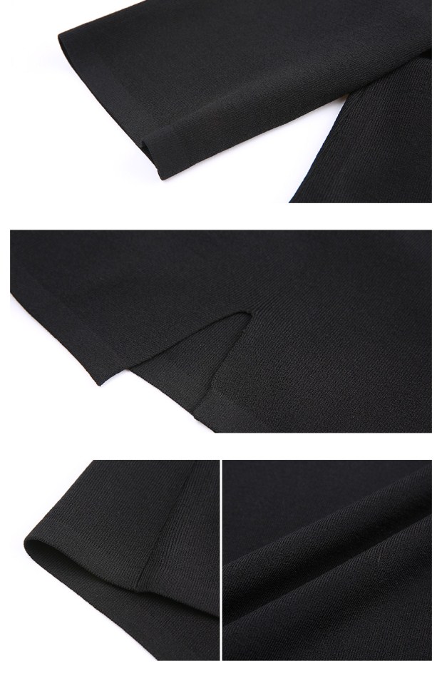 YINER音儿2017春装新款 时尚撞色条纹开叉五分袖修身上衣86806271