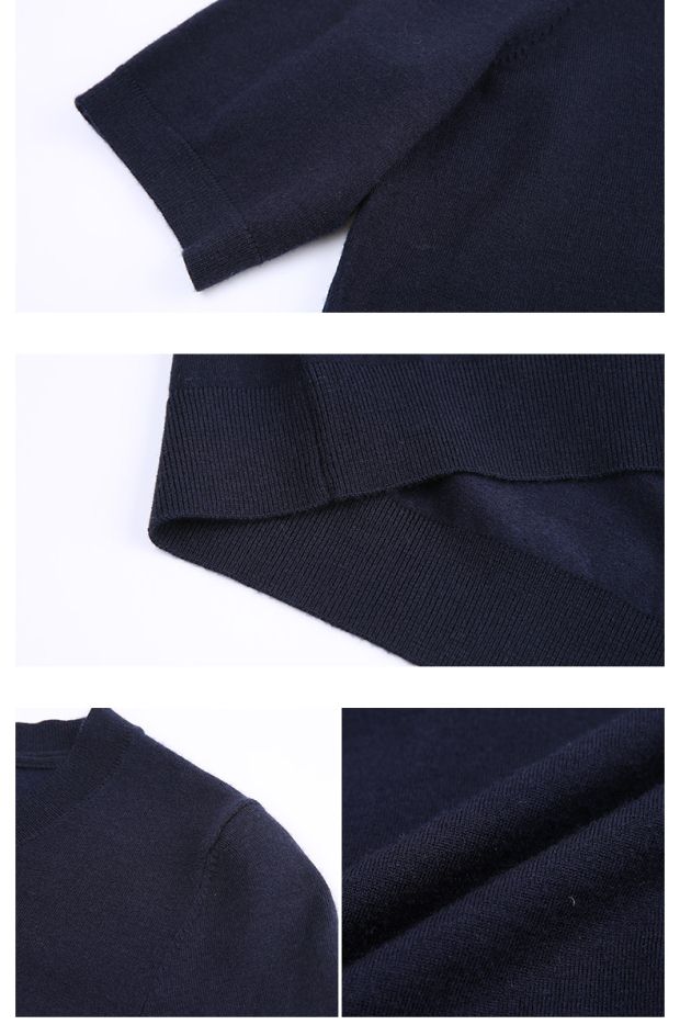 YINER音儿 2017春季新款 百搭五分袖修身显瘦套头针织衫86806211