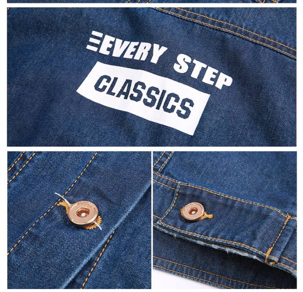 YINER音儿 2017春装新款 时尚钉珠立体装饰牛仔外套8C67110010