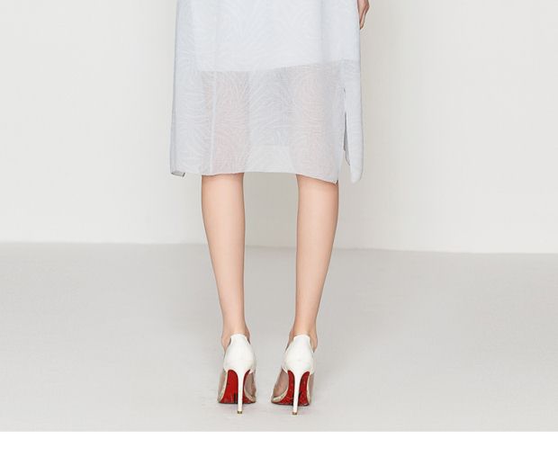 YINER音儿 2017夏季新款 时尚V领拼接系带收腰连衣裙8C57205790