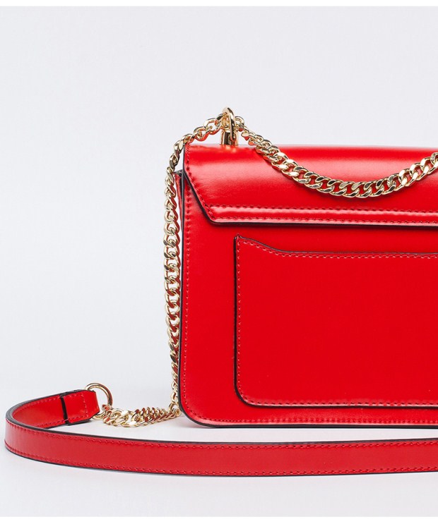 YINER音儿 2017夏季新款 红色金属锁扣百搭斜跨小包女8C57291080