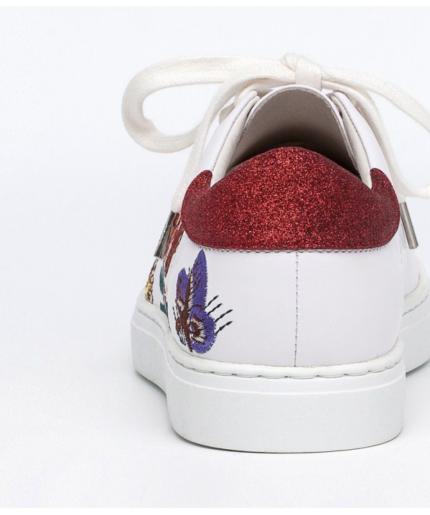 预售-音儿 2017夏季新款 花卉刺绣印花运动休闲平底鞋8C57292140