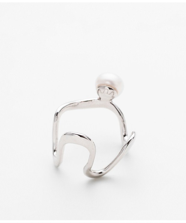 YINER音儿 2017夏季新款 简约艺术工艺珍珠戒指手饰女8C57299020