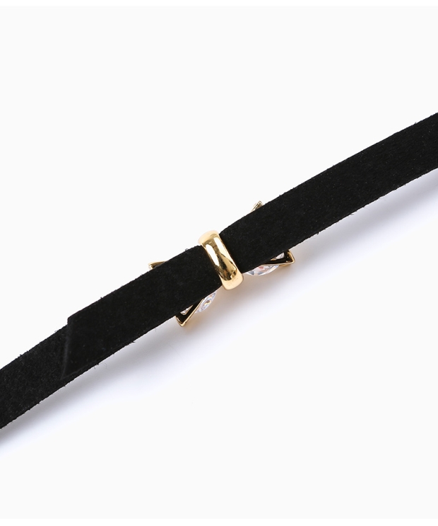 YINER音儿 2017夏季新款 时尚蝴蝶结镶钻百搭颈链项圈8C57296020