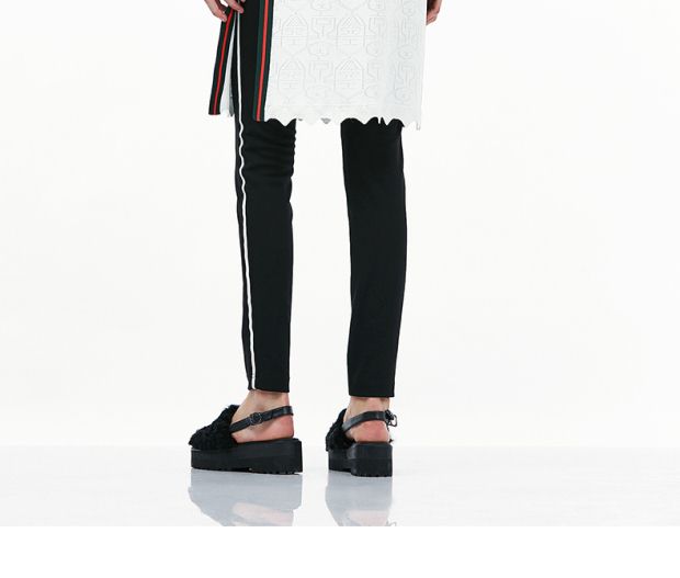 YINER音儿 2017秋季新款 时尚开叉拼接气质印花连衣裙8C57306370