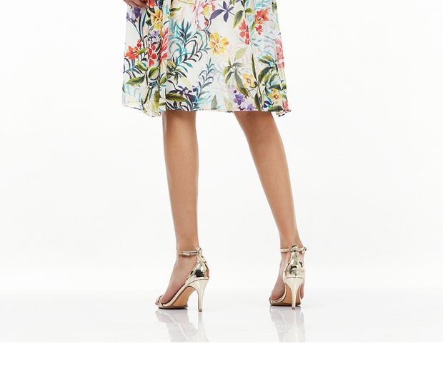 YINER音儿 2017秋季新款 时尚花卉印花H型真丝连衣裙8C57305250